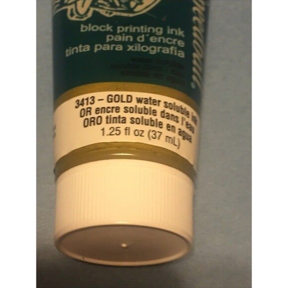 Speedball block printing Inc. 3413 Gold Water Soluble - Picture 5 of 6